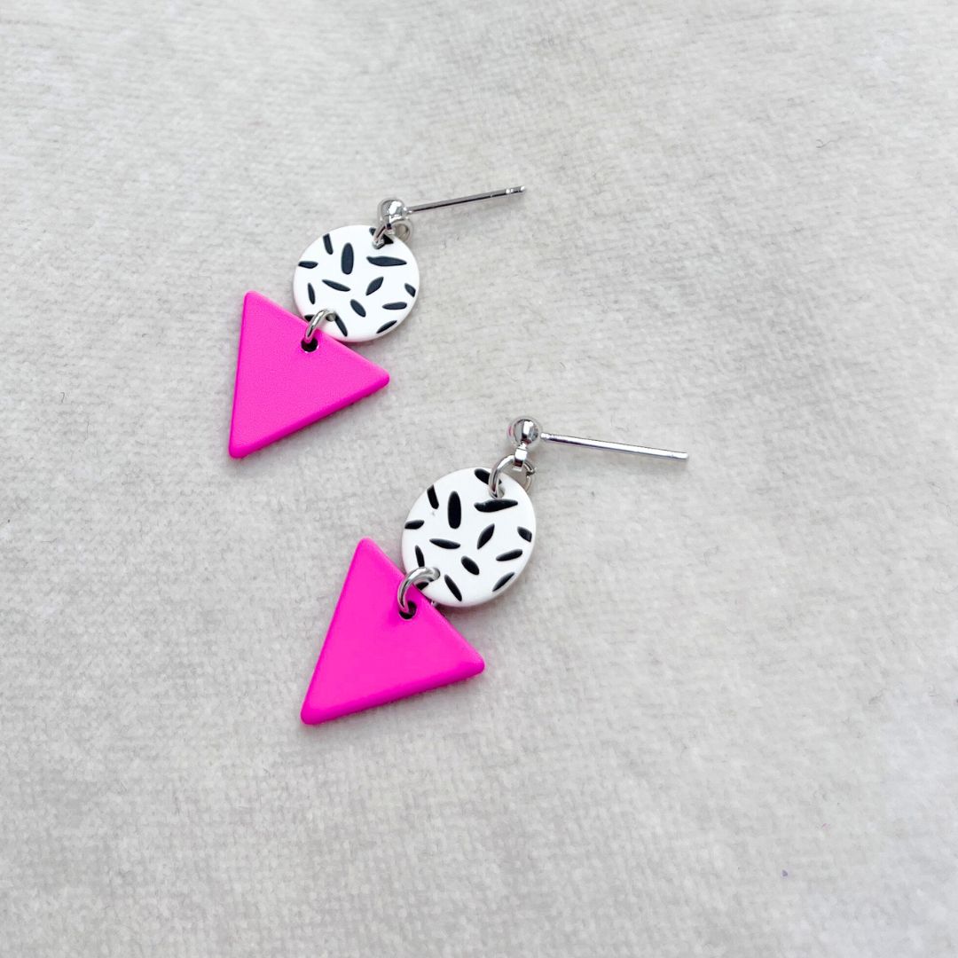 MINI MEMPHIS STUD EARRINGS - VARIOUS COLOURS