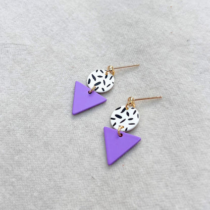 MINI MEMPHIS STUD EARRINGS - VARIOUS COLOURS