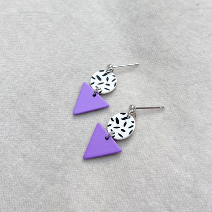MINI MEMPHIS STUD EARRINGS - VARIOUS COLOURS