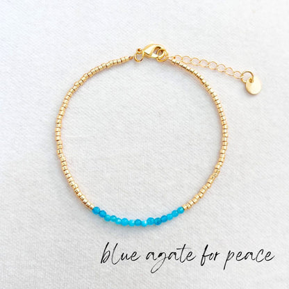 MIYUKI GEMSTONE BRACELETS - VARIOUS STONES