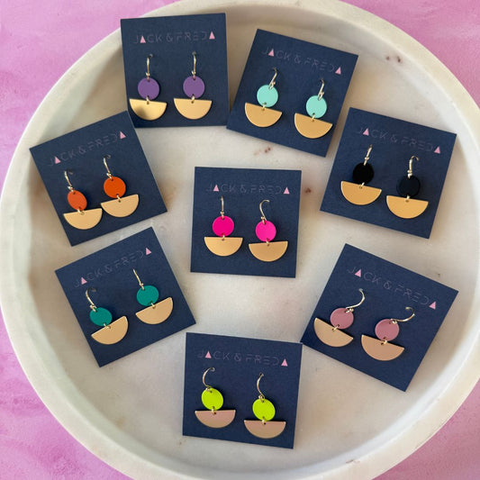 NEW! LOLA SEMI CIRCLE EARRINGS