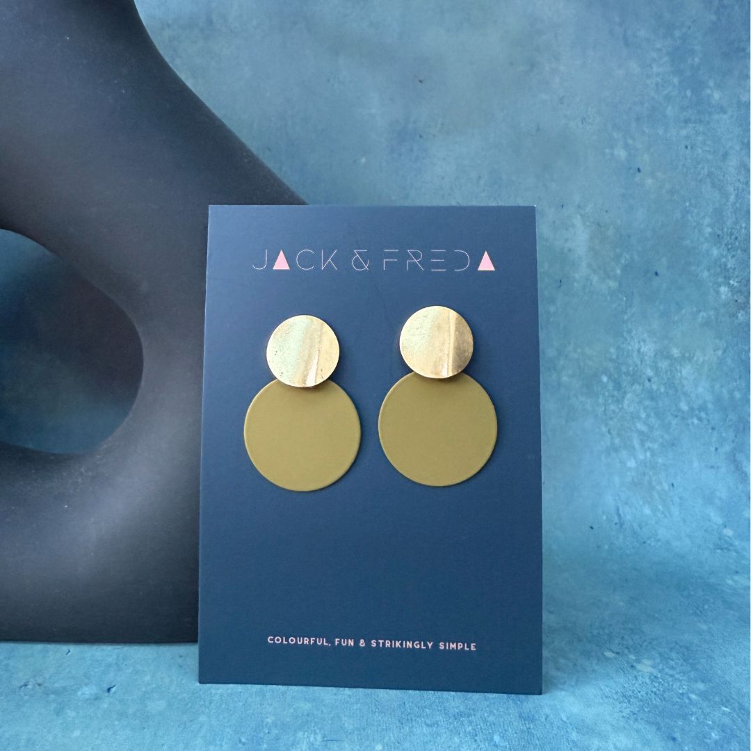 NEW! CIRCLE DISC EARRINGS - VARIOUS COLOURS