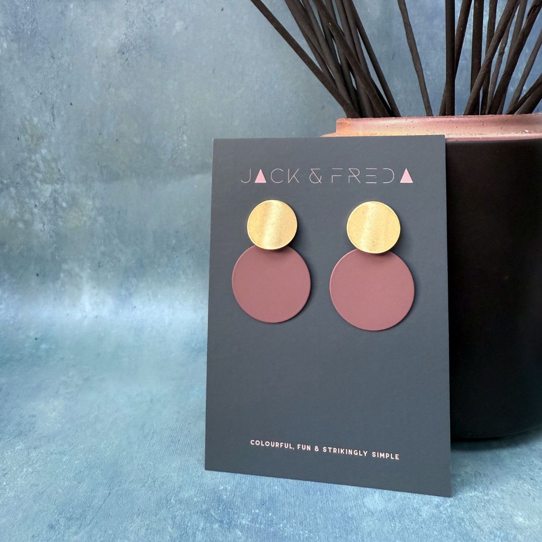 NEW! CIRCLE DISC EARRINGS - VARIOUS COLOURS