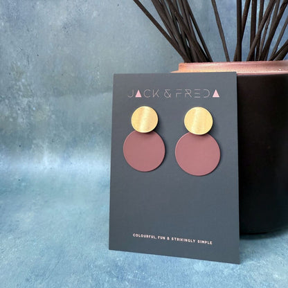 NEW! CIRCLE DISC EARRINGS - VARIOUS COLOURS