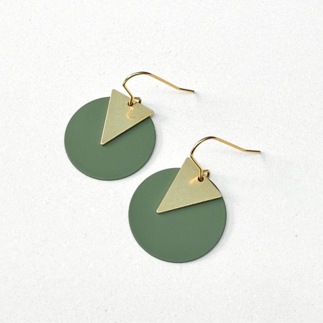 COLOURED DISC EARRINGS - VARIOUS COLOURS