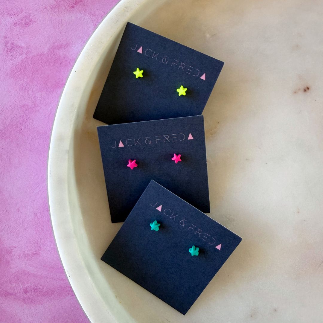 NEW! COLOURFUL STAR STUDS
