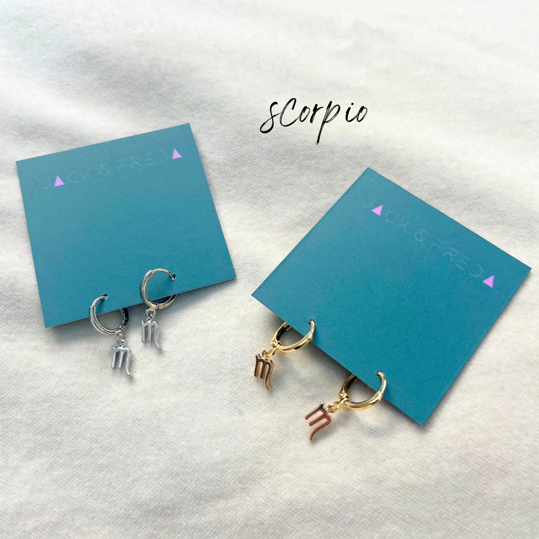 ZODIAC HUGGIES - SCORPIO (SILVER OR GOLD)