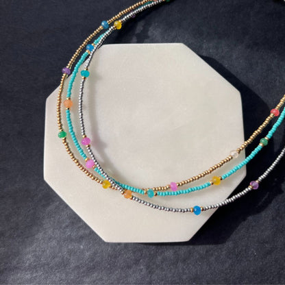 NEW! SEED BEAD NECKLACES - 3 COLOURS