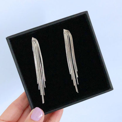 METALLIC TASSEL EARRINGS