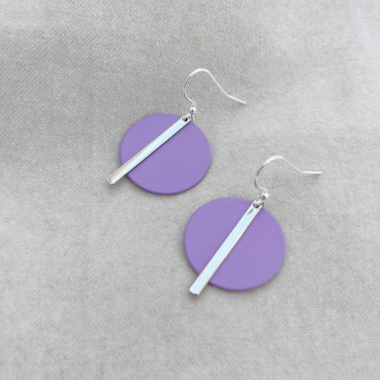 SOLAR EARRINGS - LILAC/SILVER