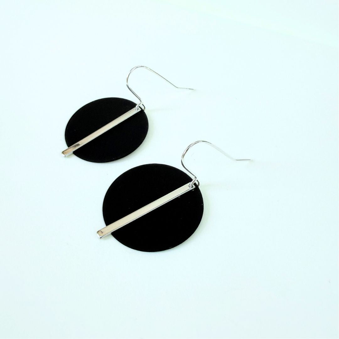 SILVER SOLAR EARRINGS - VARIOUS COLOURS