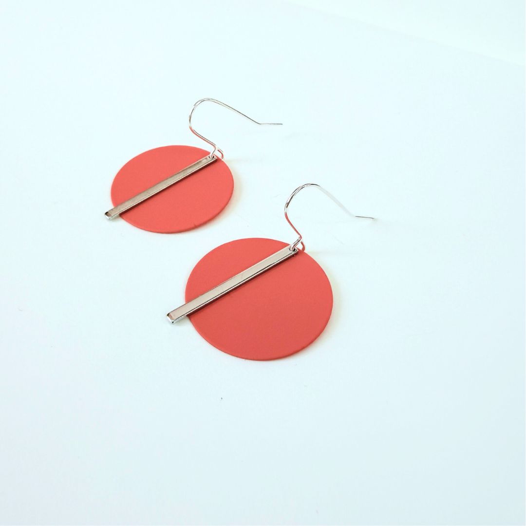 SILVER SOLAR EARRINGS - VARIOUS COLOURS