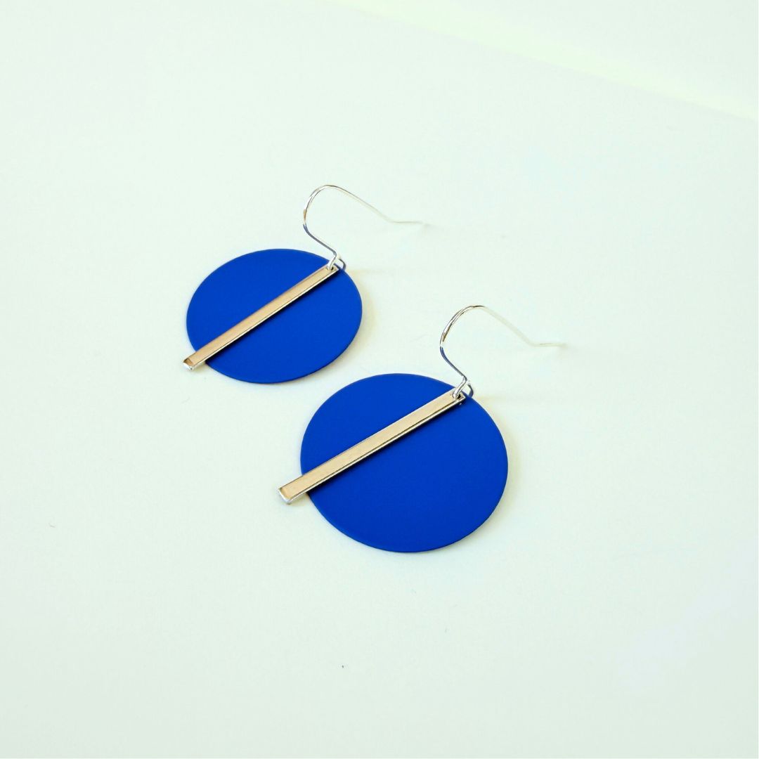 SILVER SOLAR EARRINGS - VARIOUS COLOURS