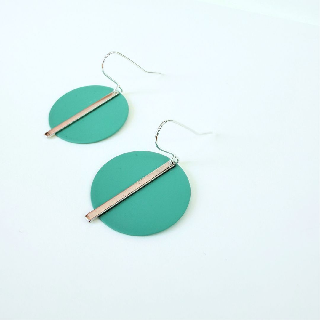 SILVER SOLAR EARRINGS - VARIOUS COLOURS