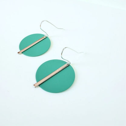SILVER SOLAR EARRINGS - VARIOUS COLOURS