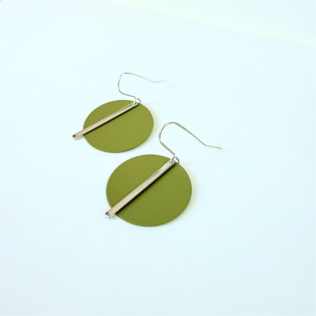 SILVER SOLAR EARRINGS - VARIOUS COLOURS