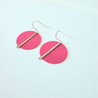 SILVER SOLAR EARRINGS - VARIOUS COLOURS