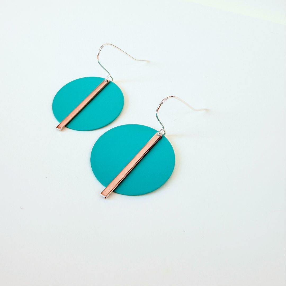 SILVER SOLAR EARRINGS - VARIOUS COLOURS