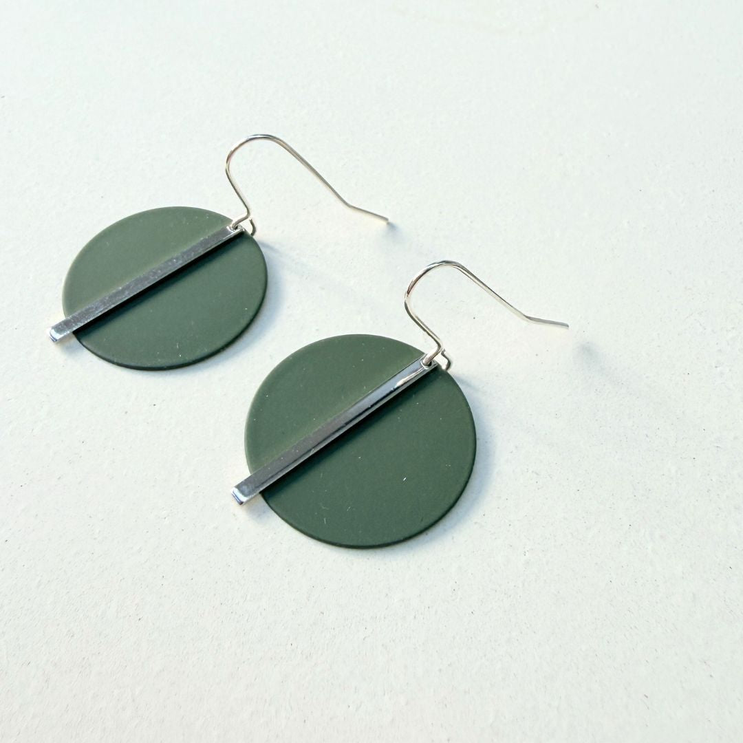 SILVER SOLAR EARRINGS - VARIOUS COLOURS