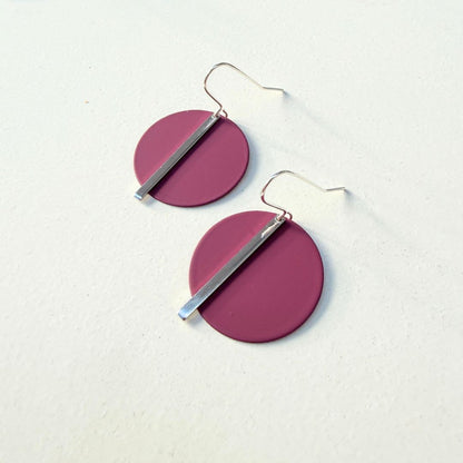 SILVER SOLAR EARRINGS - VARIOUS COLOURS