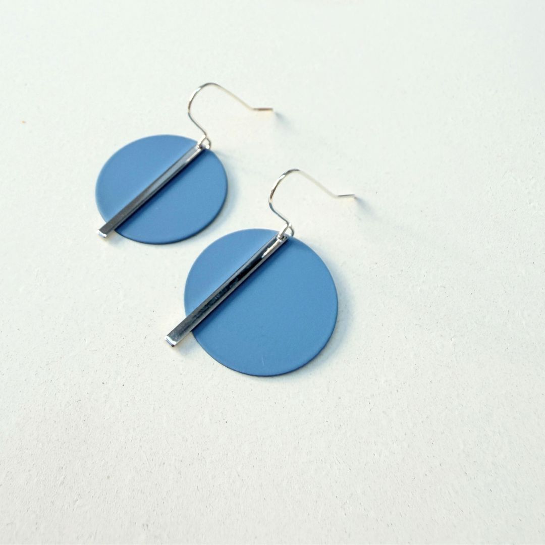 SILVER SOLAR EARRINGS - VARIOUS COLOURS