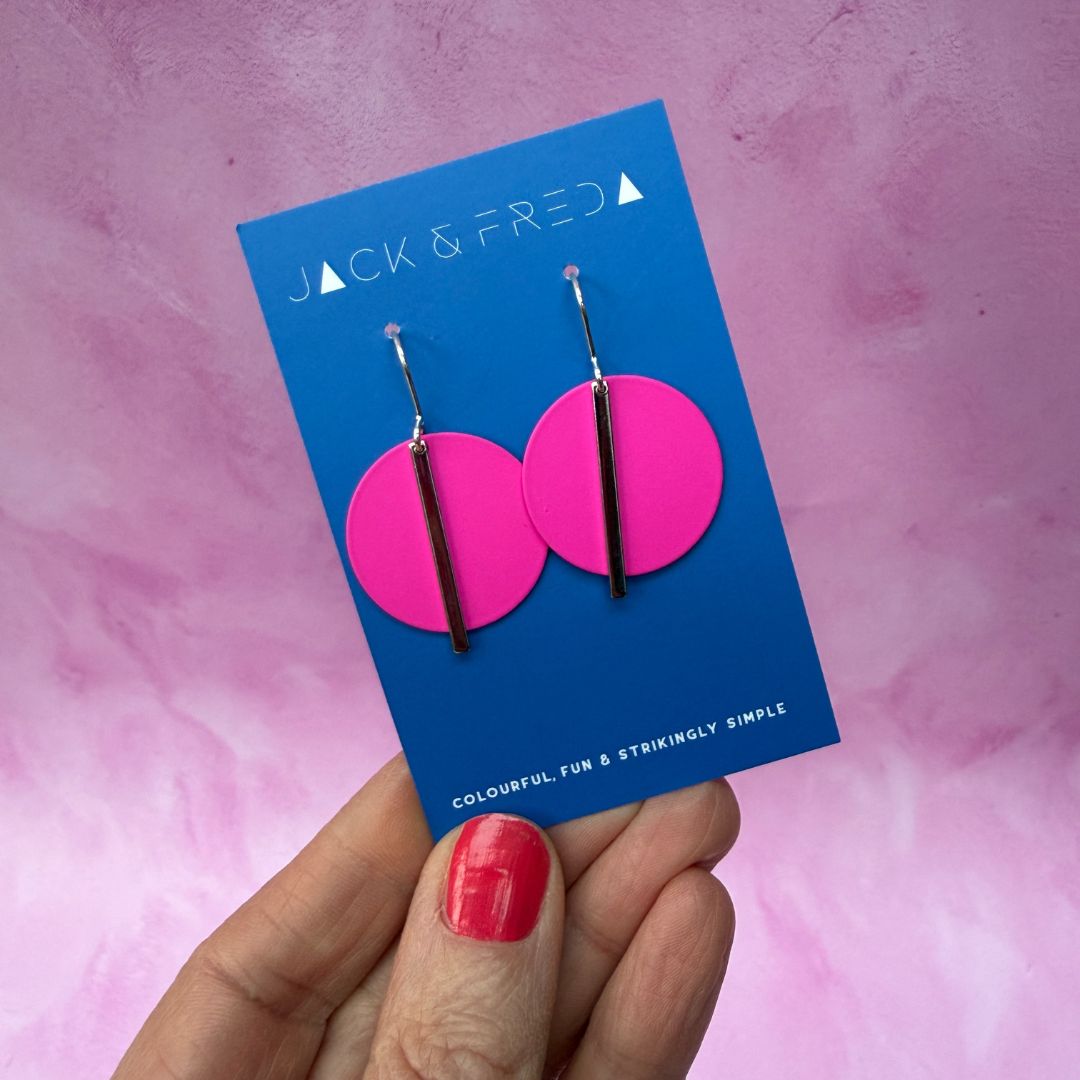 SILVER SOLAR EARRINGS - VARIOUS COLOURS