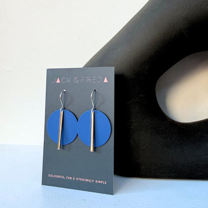 SILVER SOLAR EARRINGS - VARIOUS COLOURS