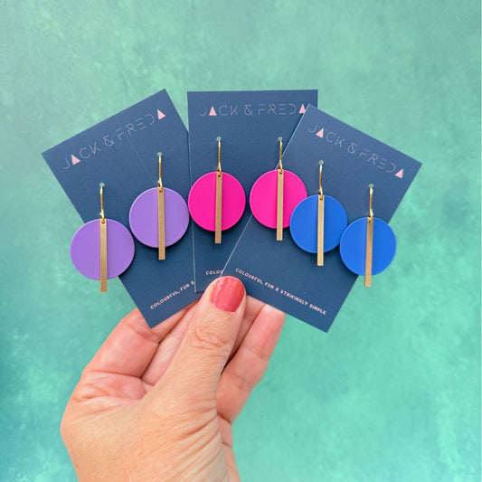 SOLAR EARRINGS - VARIOUS COLOURS