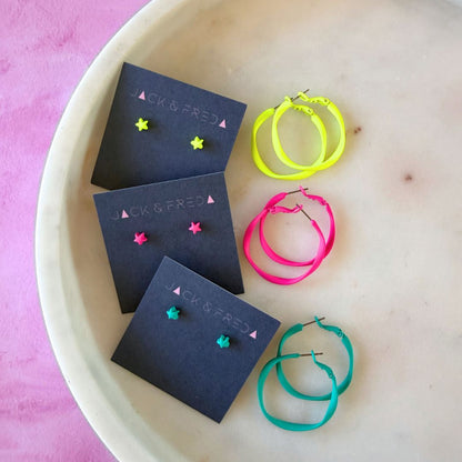 NEW! COLOURFUL STAR STUDS