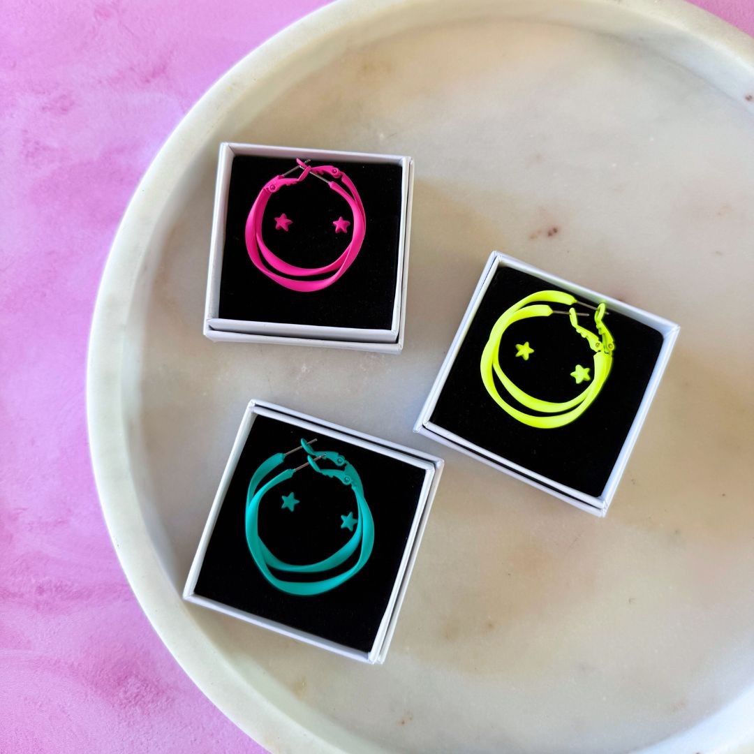 NEW! COLOURFUL STAR STUDS