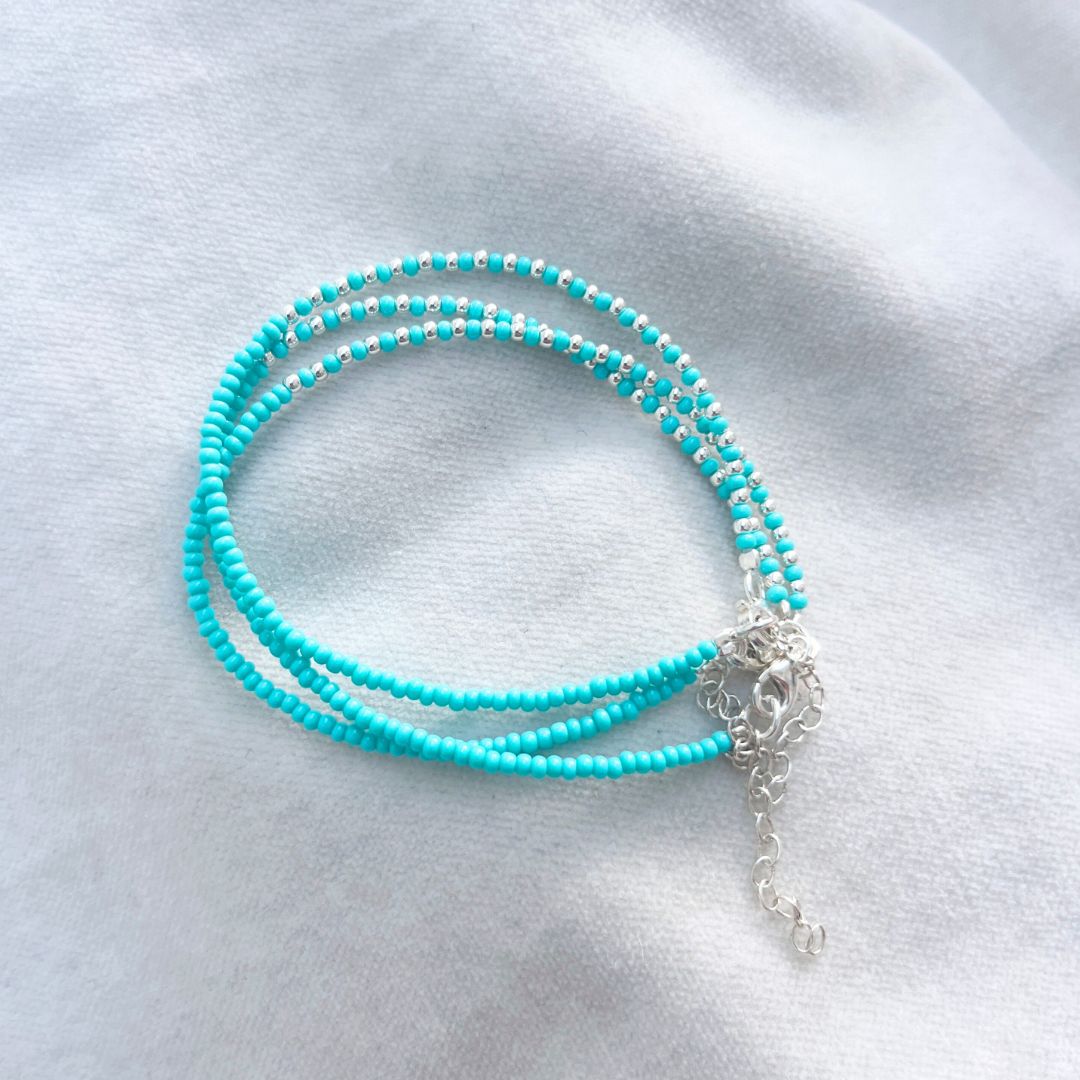 SILVER SEED BEAD BRACELETS