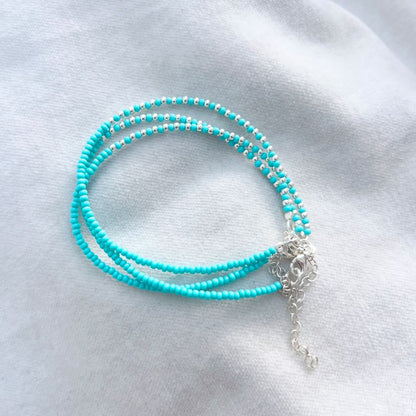 SILVER SEED BEAD BRACELETS