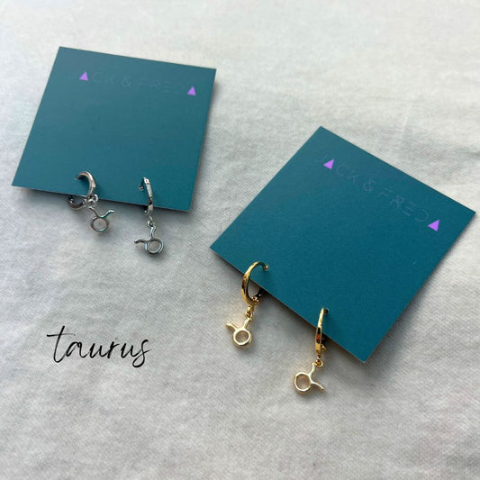 ZODIAC HUGGIES - TAURUS (SILVER OR GOLD)