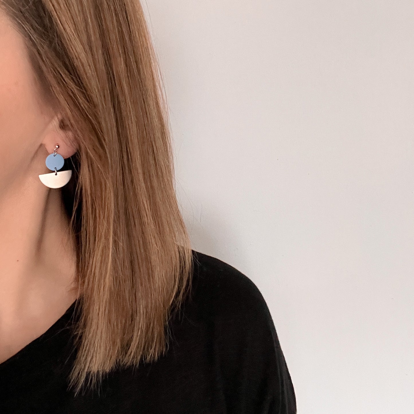NEW! LOLA SEMI-CIRCLE STUDS - GOLD