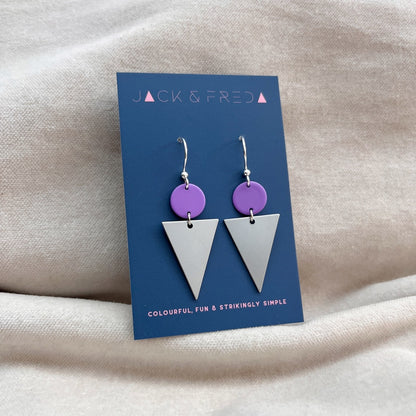 NEW! LOLA TRIANGLE EARRINGS - SILVER